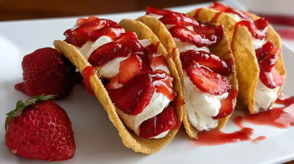 Strawberry Cheesecake Tacos