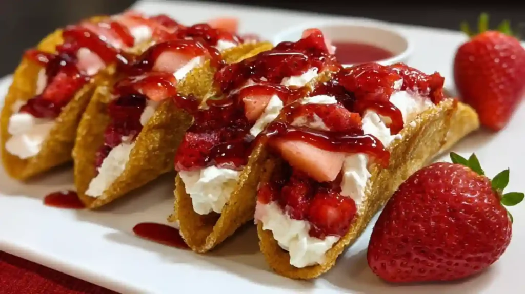 Strawberry Cheesecake Tacos