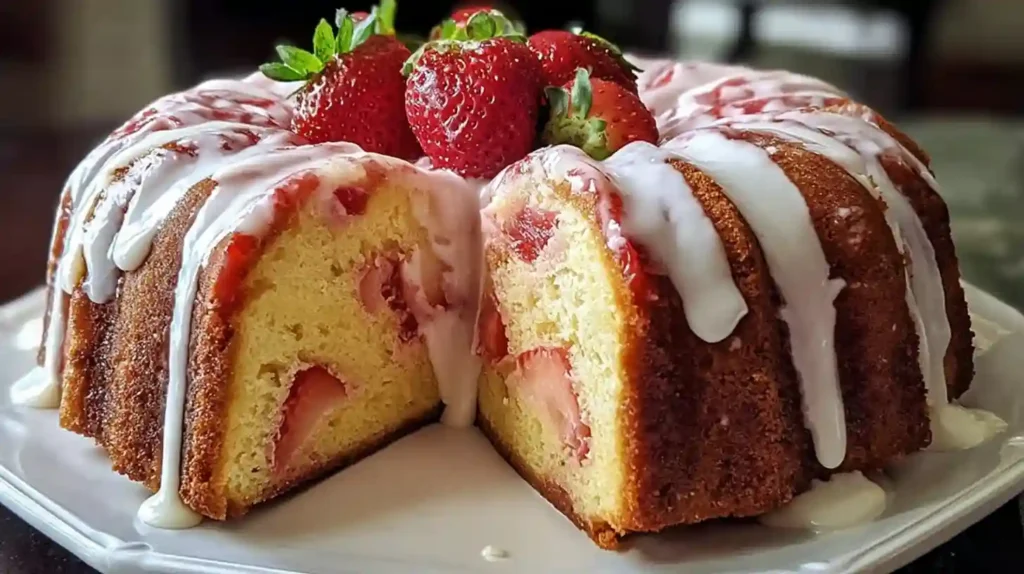 Strawberry Cream Cheese Pound Cake