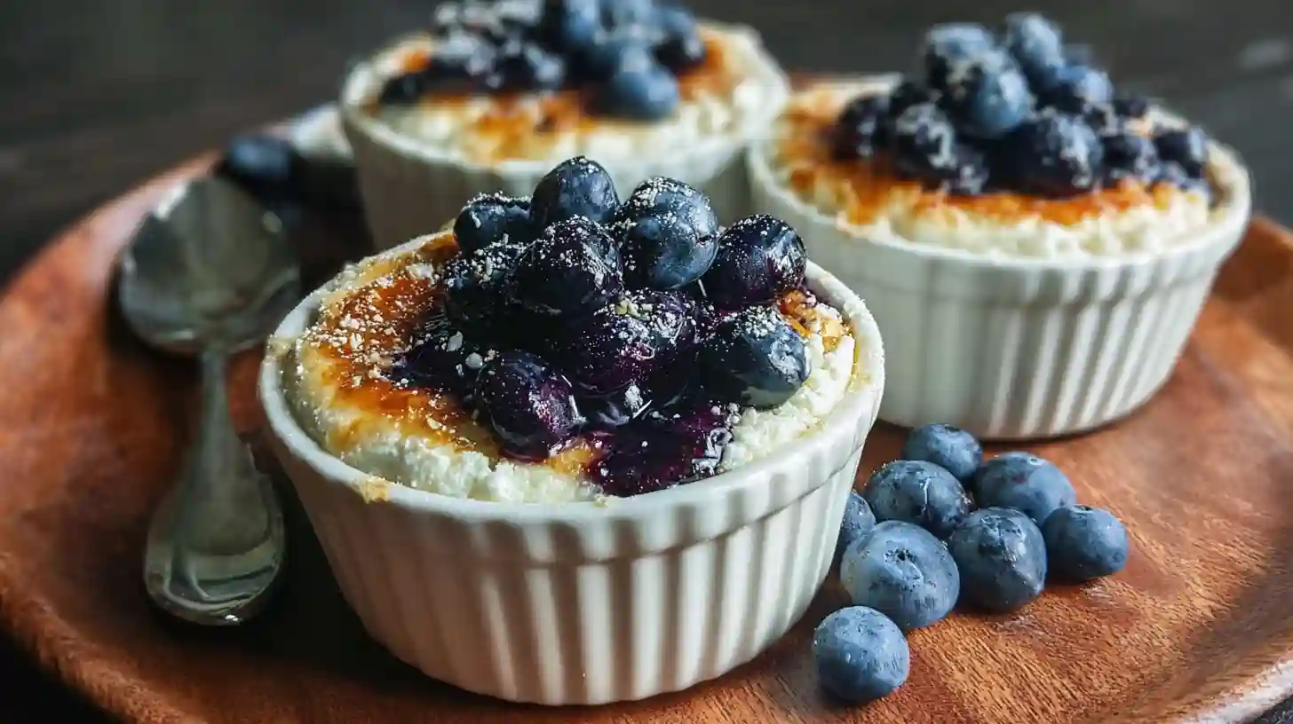 Baked Blueberry Cottage Cheese Bowls