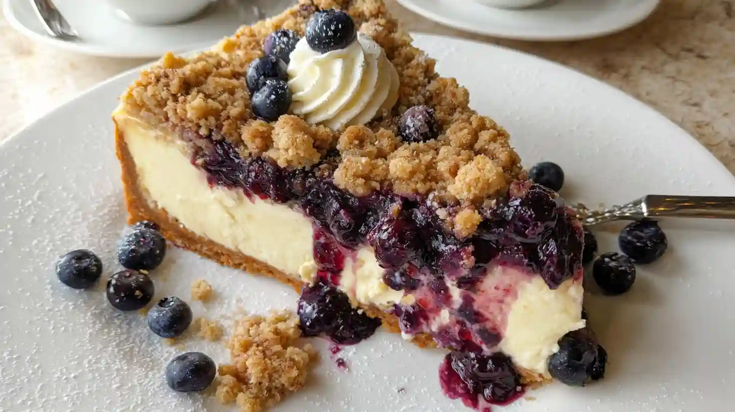 Blueberry Crumble Cheesecake