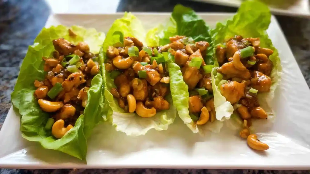 Cashew Chicken Lettuce Wraps