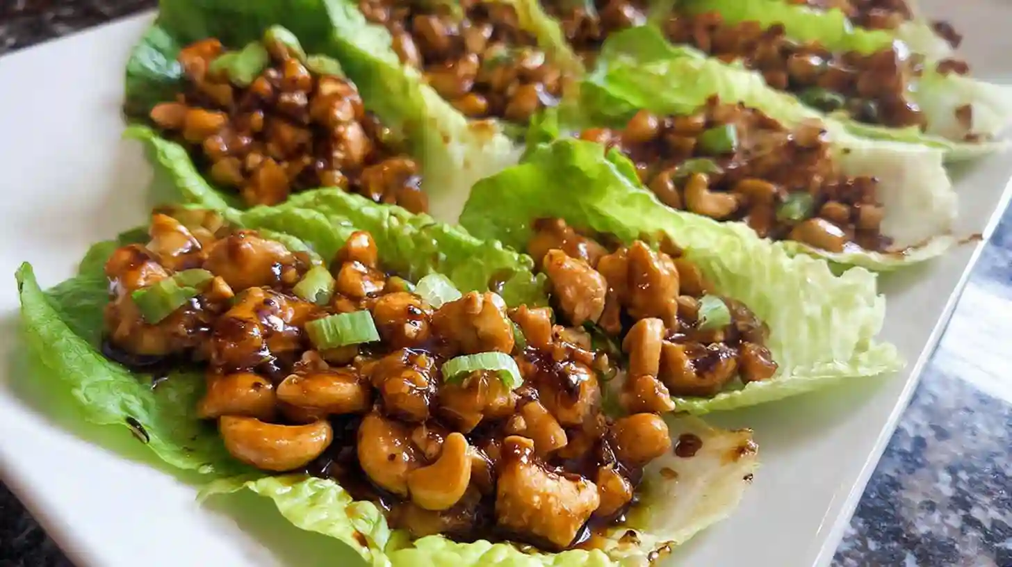 Cashew Chicken Lettuce Wraps