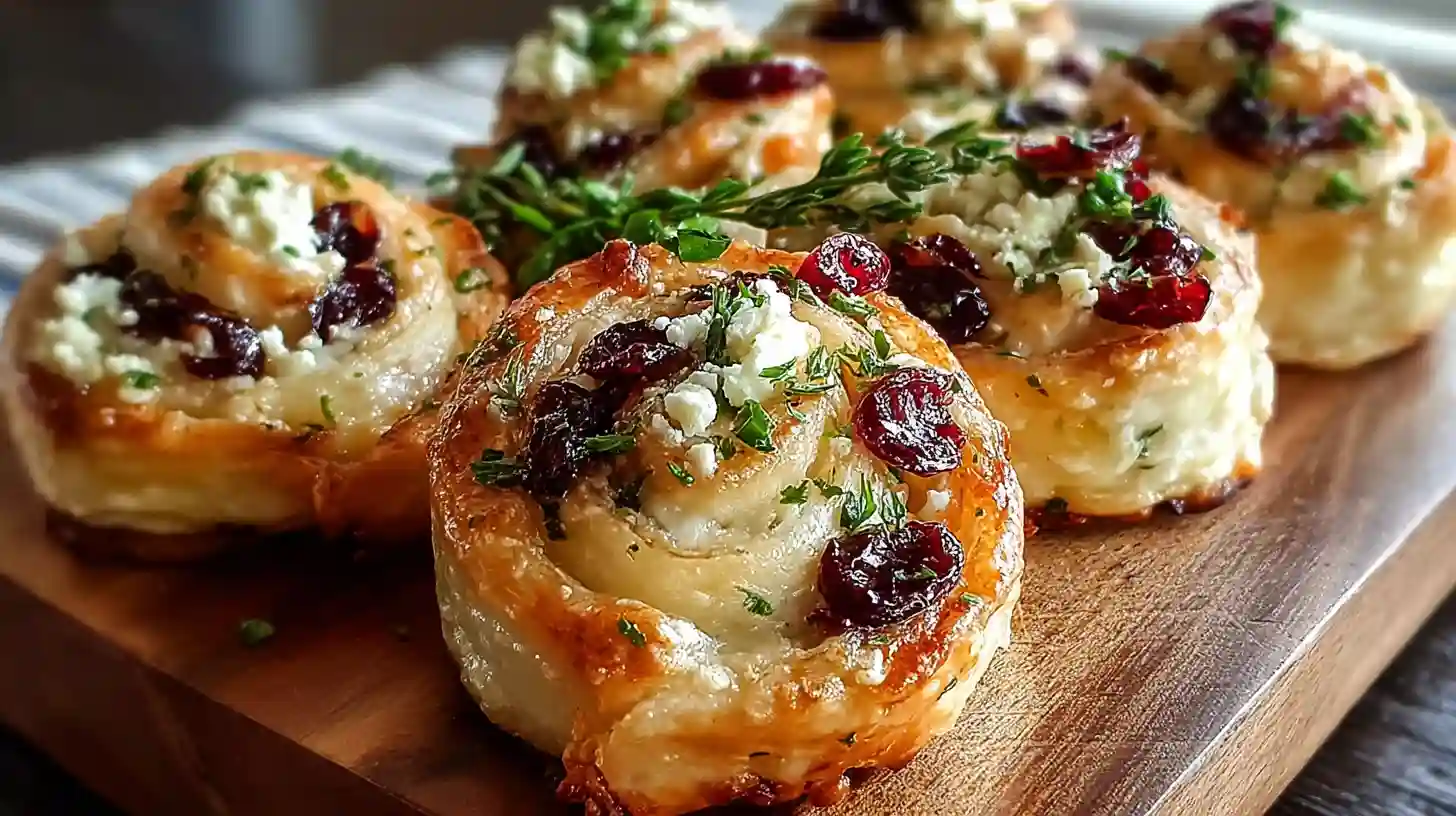 Cranberry Feta Pinwheels Party Appetizer
