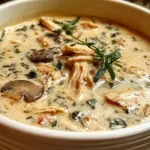 Creamy Rotisserie Chicken Mushroom Soup