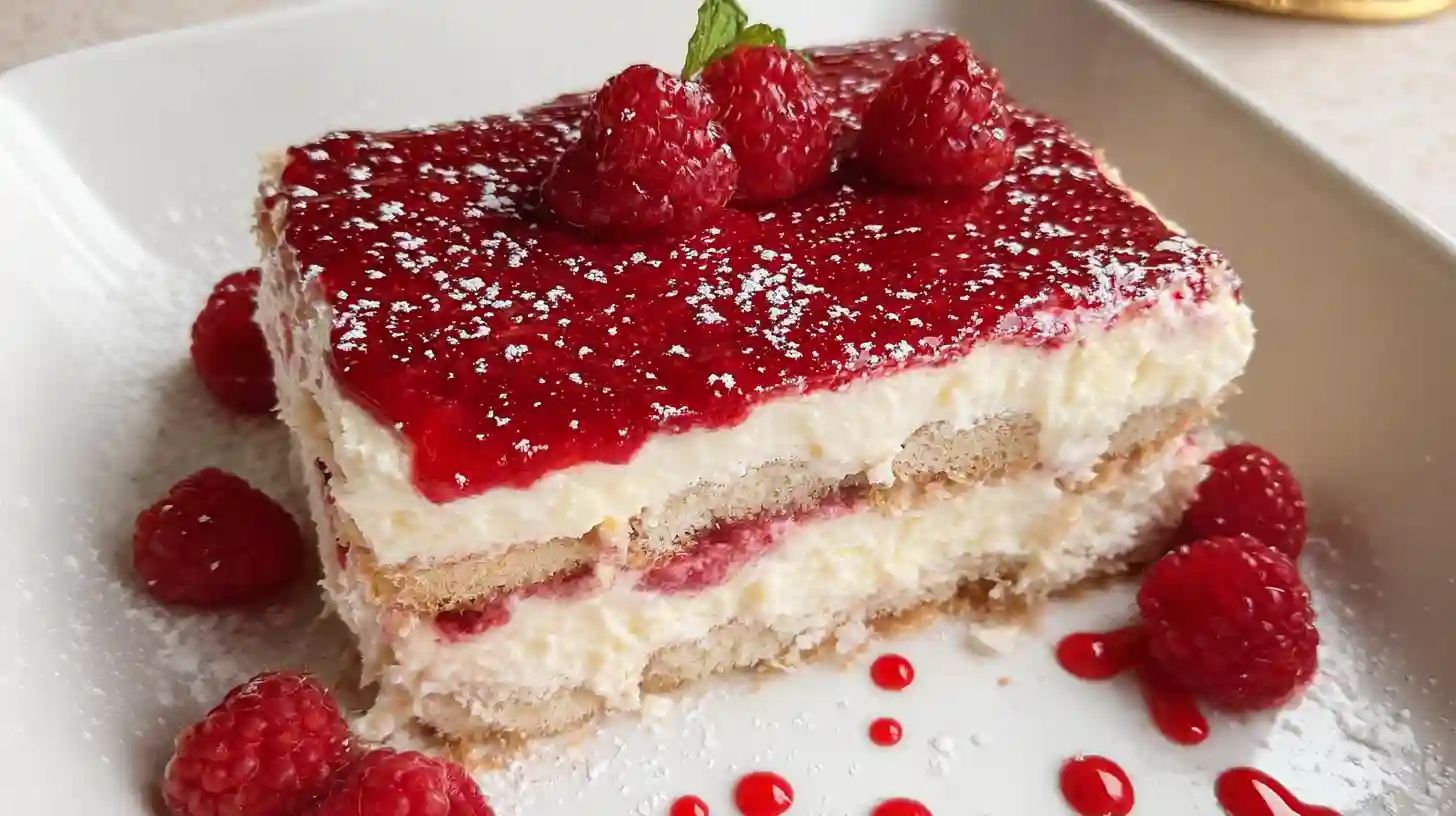 Fresh Raspberry Tiramisu
