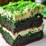 Green Velvet Brownies with Cream Cheese Frosting