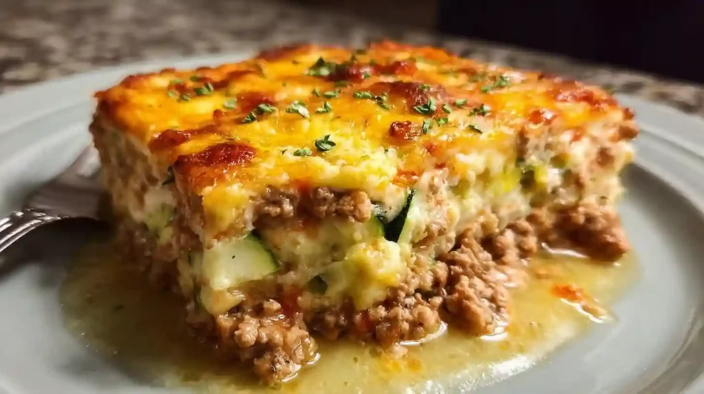 Ground Turkey Zucchini Casserole