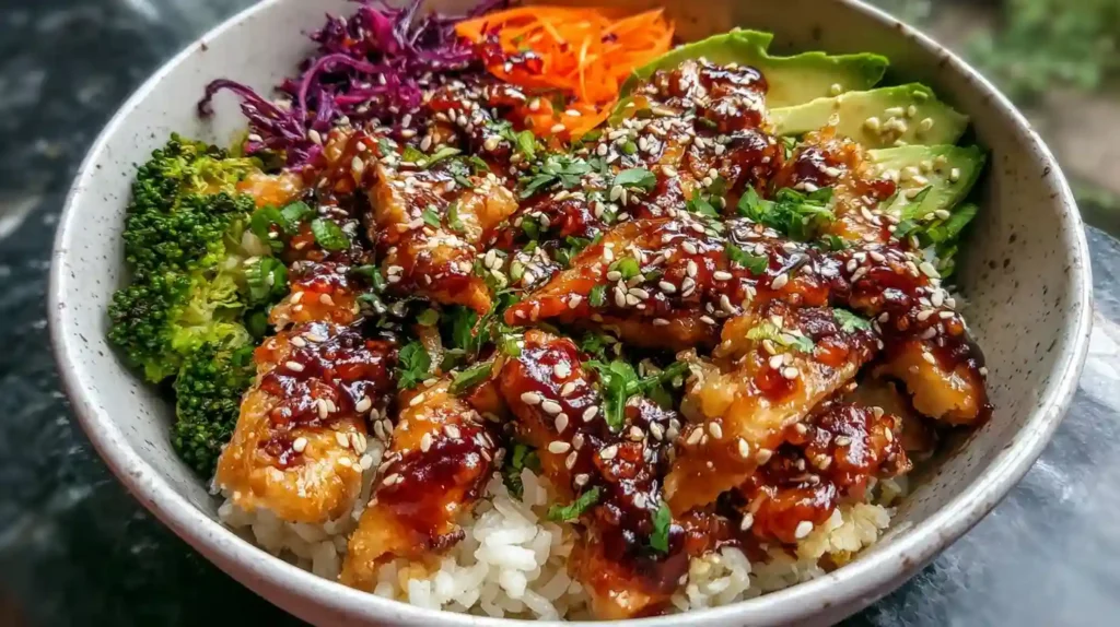 Healthy Sticky Chicken Bowls