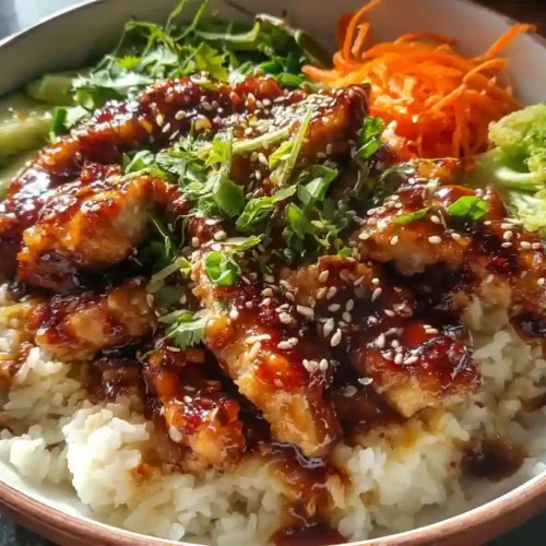 Healthy Sticky Chicken Bowls