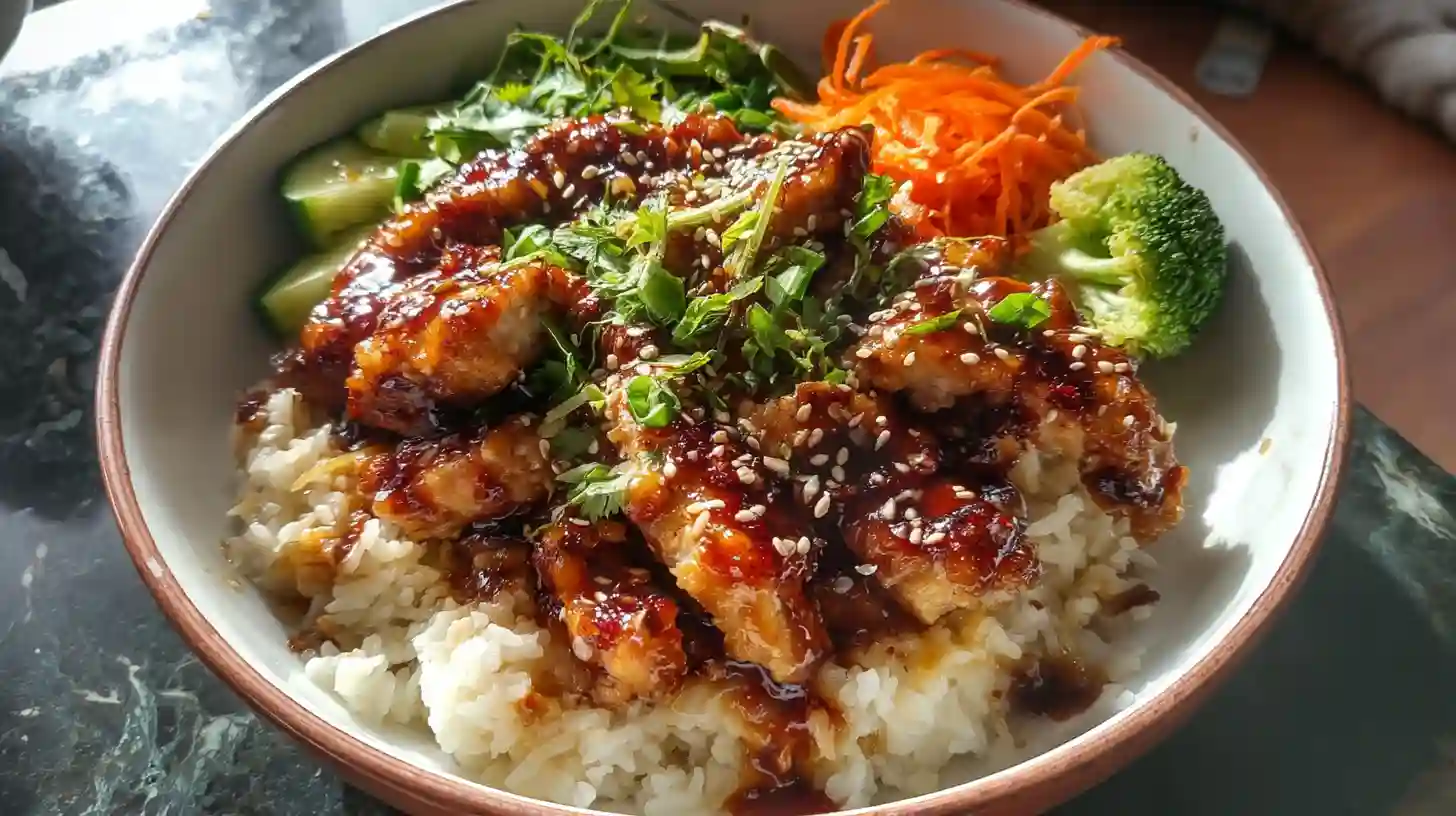 Healthy Sticky Chicken Bowls