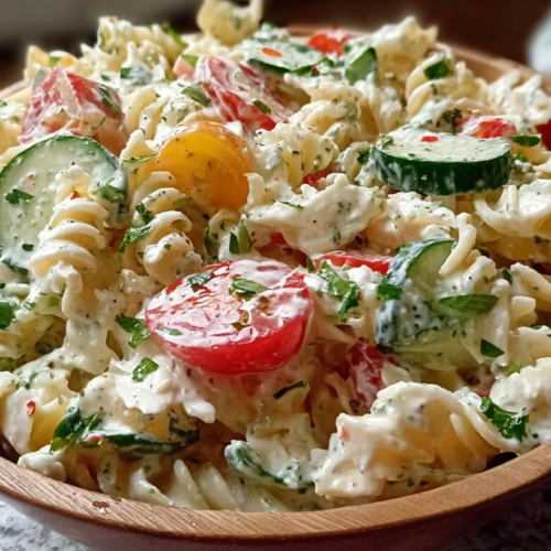 High Protein Cottage Cheese Pasta Salad