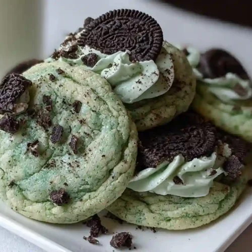 Oreo Shamrock Shake Cookies