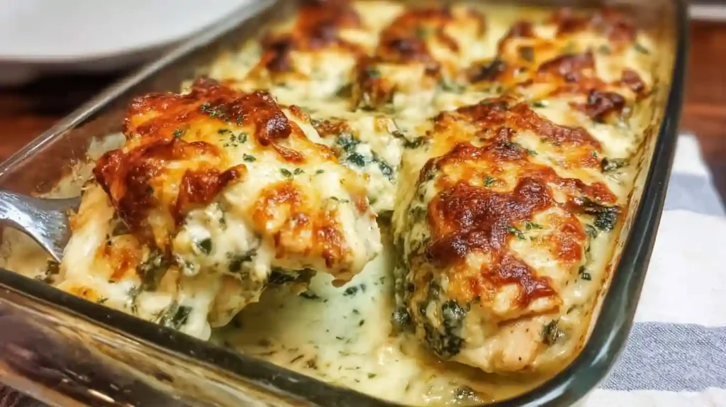 Spinach Artichoke Chicken Bake