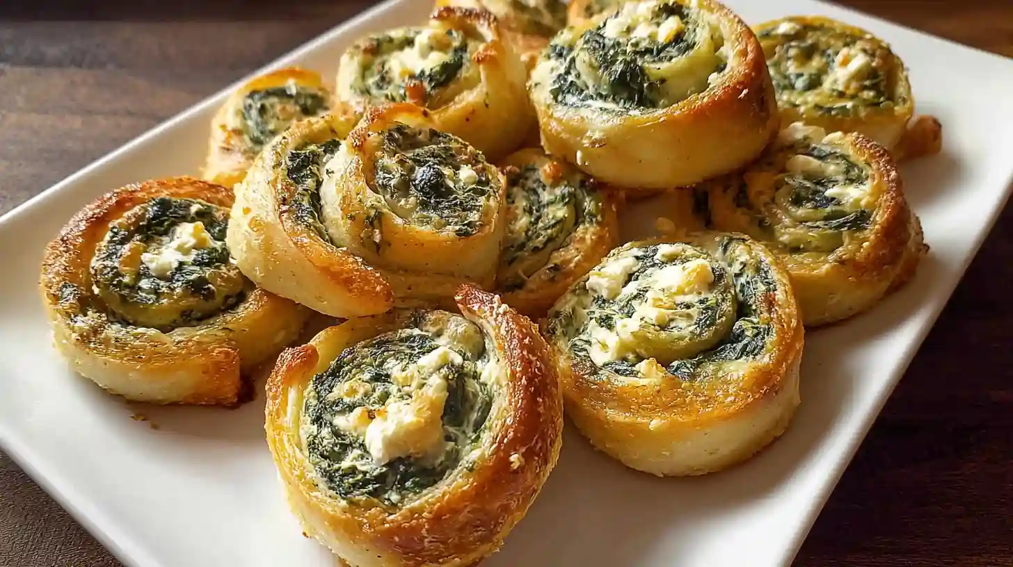 Spinach Dip in Bite-Sized Pinwheels