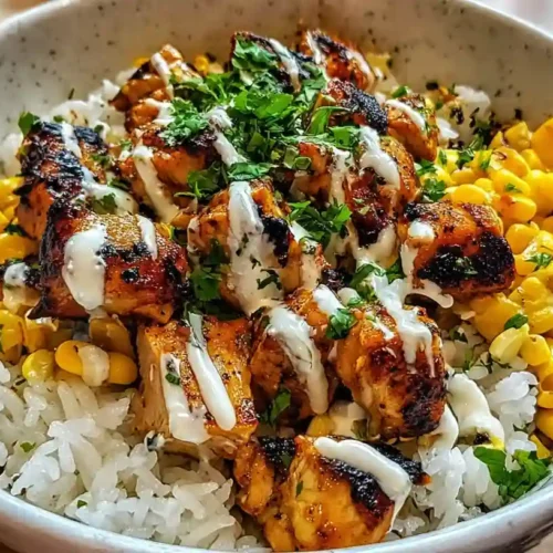 Street Corn Chicken Rice Bowl