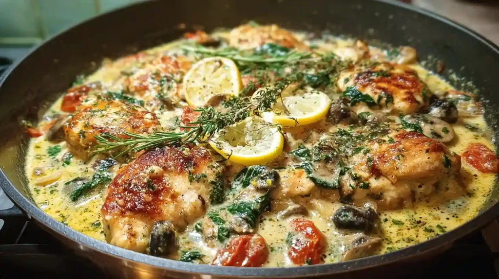Creamy Mediterranean Chicken Skillet