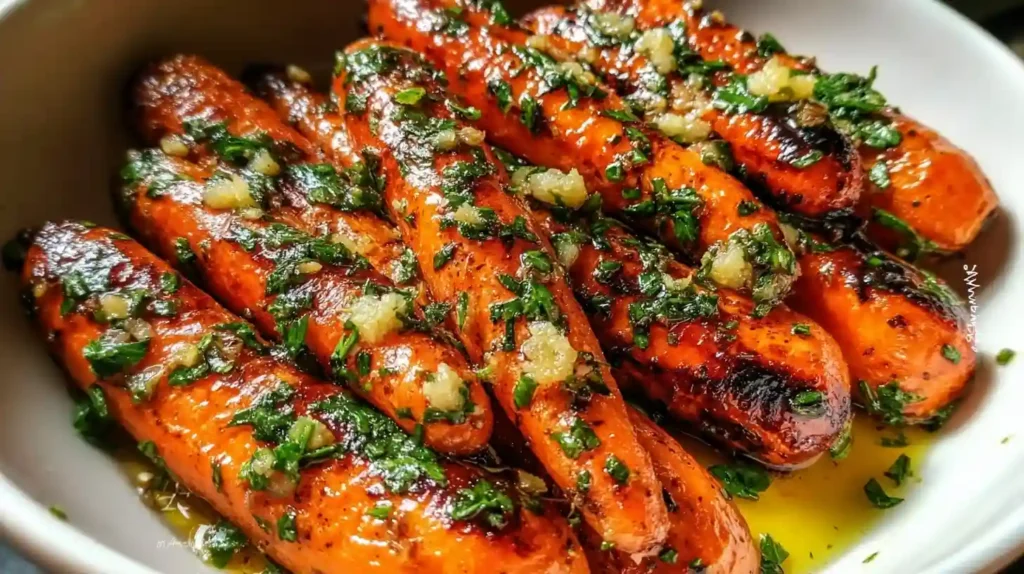 Honey Garlic Butter Roasted Carrots