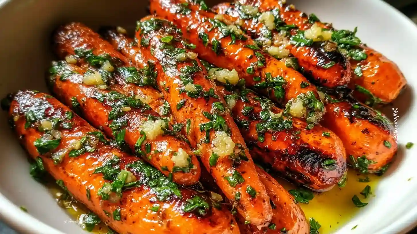 Honey Garlic Butter Roasted Carrots
