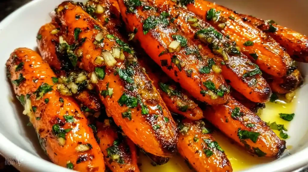 Honey Garlic Butter Roasted Carrots