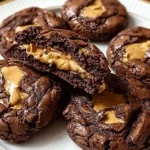Peanut Butter Filled Brownie Cookies