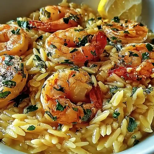 Shrimp Orzo in Lemon Garlic Sauce Recipe