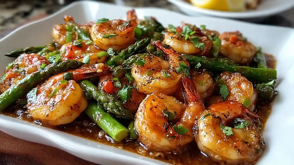 Sweet Chili Shrimp with Asparagus