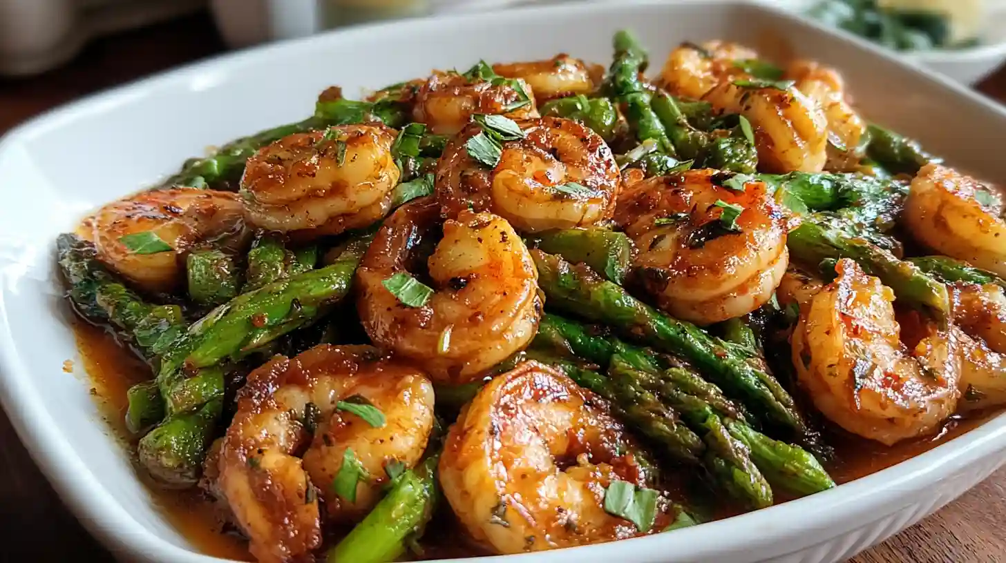 Sweet Chili Shrimp with Asparagus