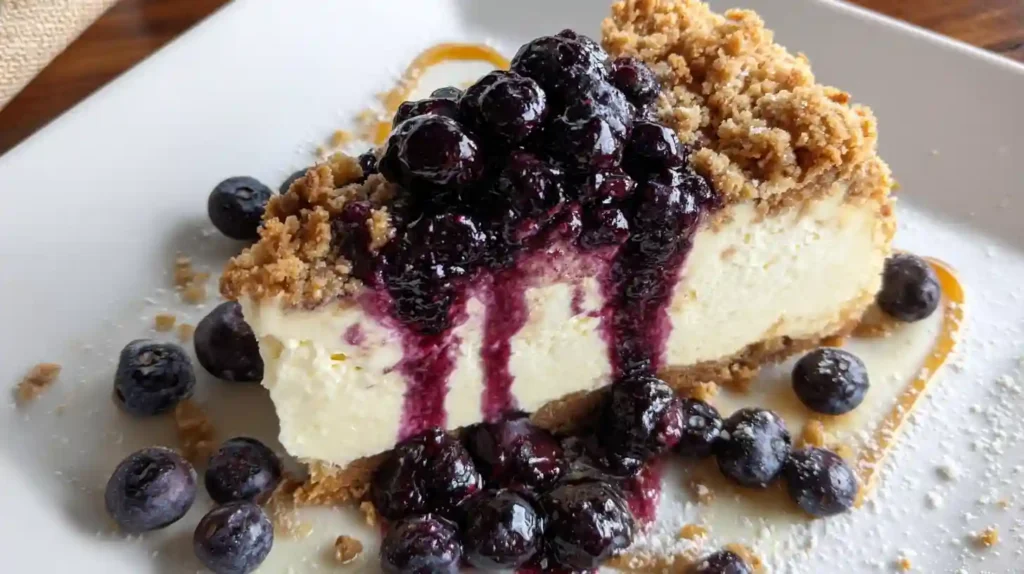 Blueberry Crumble Cheesecake