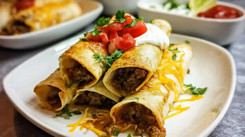 Cheesy Beef Flautas