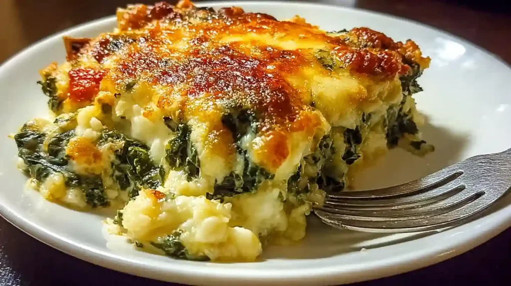 Cheesy Italian Spinach Bake