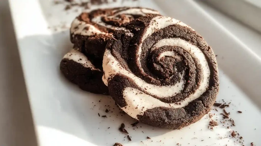 Chocolate Marshmallow Swirl Cookies