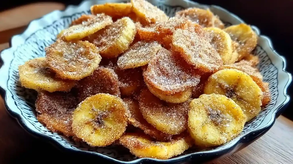 Cinnamon-Sugar Air Fryer Banana Chips