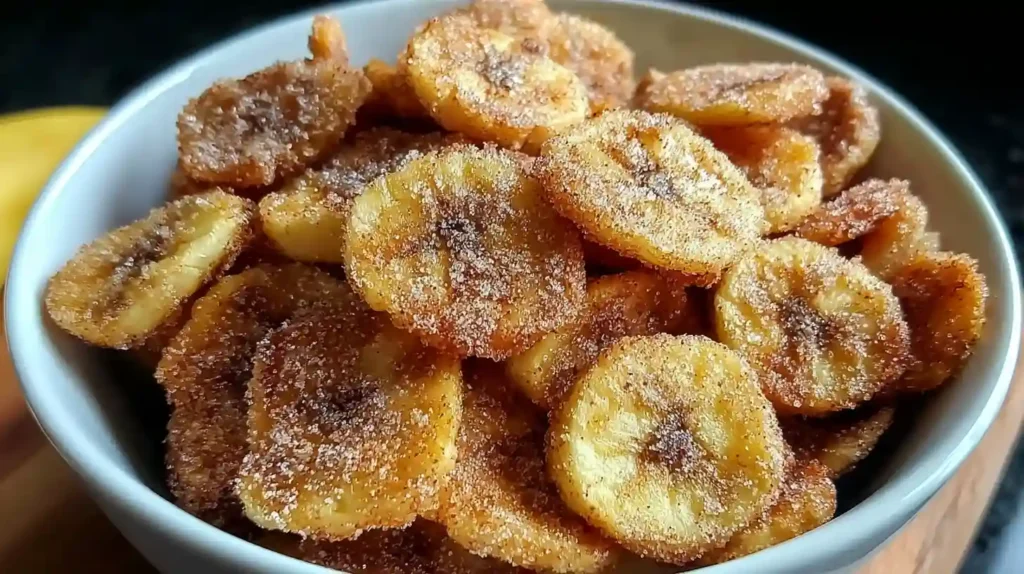 Cinnamon-Sugar Air Fryer Banana Chips