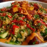 Crispy Rice Salad with Peanut-Chili Dressing