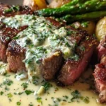 Garlic Butter Steak with Parmesan Cream Sauce Made