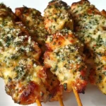 Garlic Parmesan Chicken Skewers