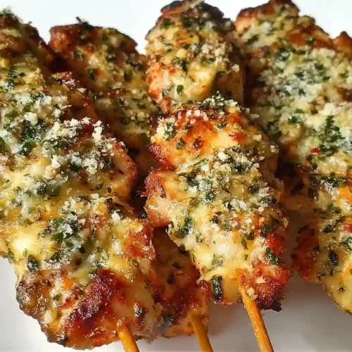 Garlic Parmesan Chicken Skewers