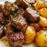 Garlic Steak Bites and Potatoes Recipe