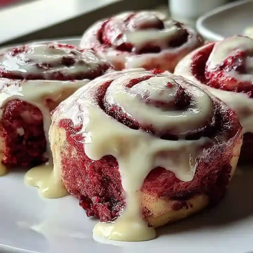 Heavenly Red Velvet Cinnamon Rolls