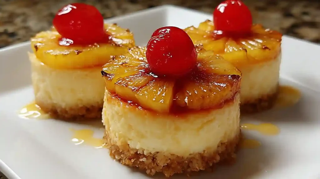 Mini Pineapple Upside-Down Cheesecakes