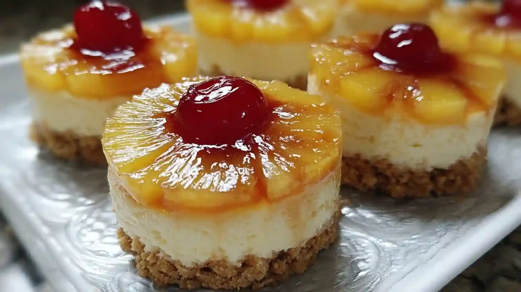 Mini Pineapple Upside-Down Cheesecakes
