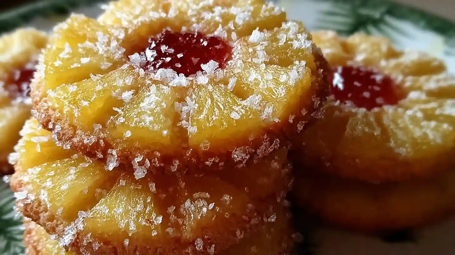 Pineapple Upside Down Sugar Cookies