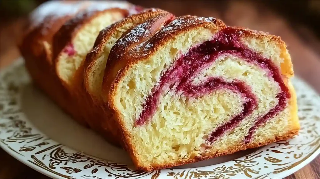 Raspberry Swirl Brioche Loaf Recipe