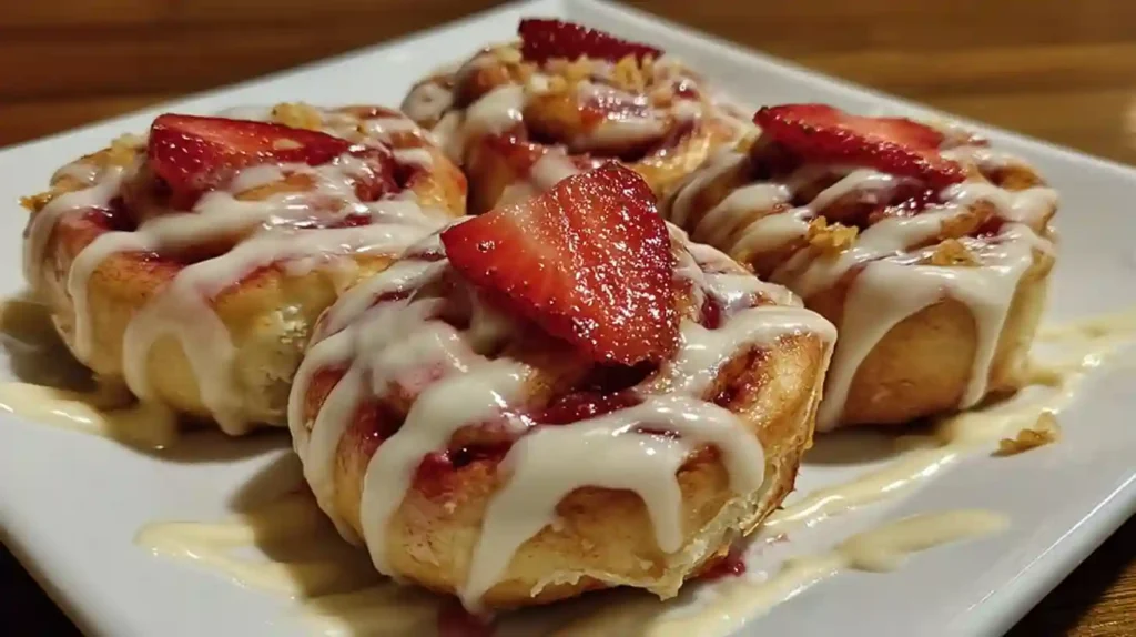 Strawberry Cheesecake Cinnabon Rolls