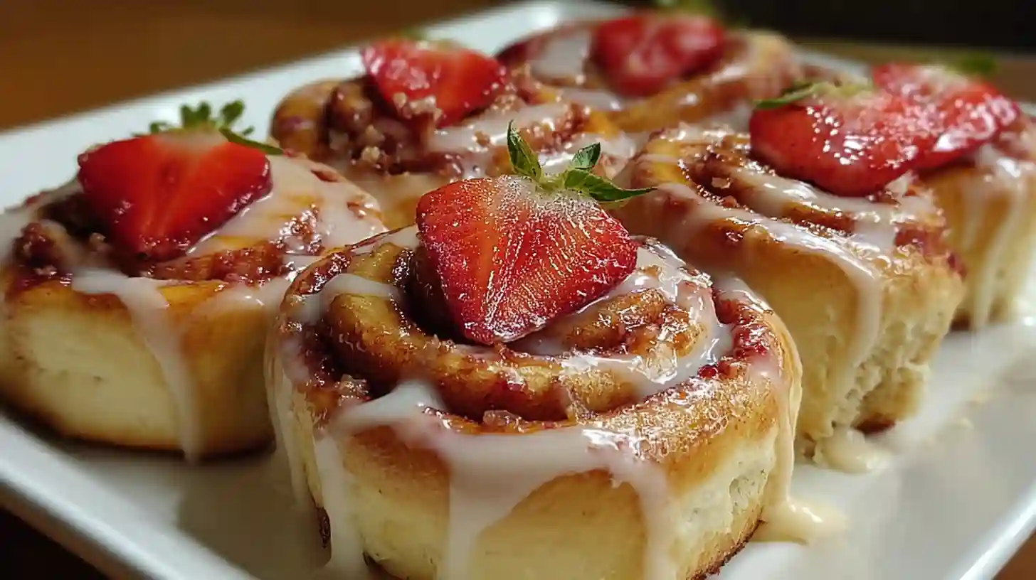 Strawberry Cheesecake Cinnabon Rolls