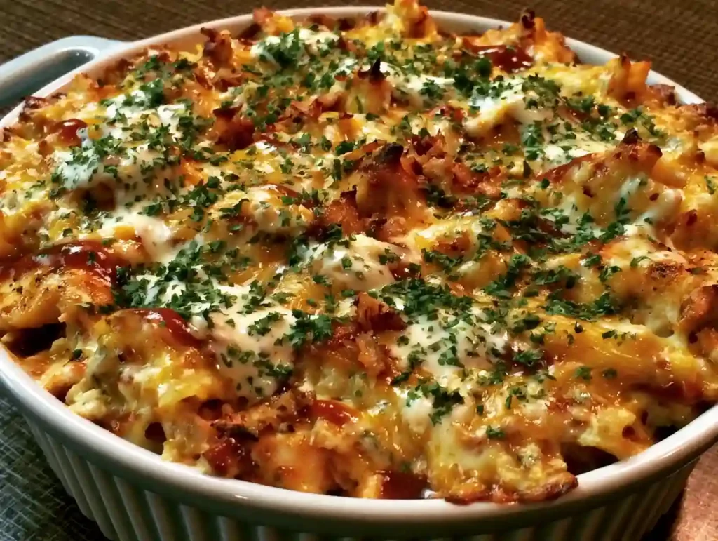 BBQ Ranch Chicken Casserole