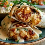 Cheesy Garlic Chicken Wraps
