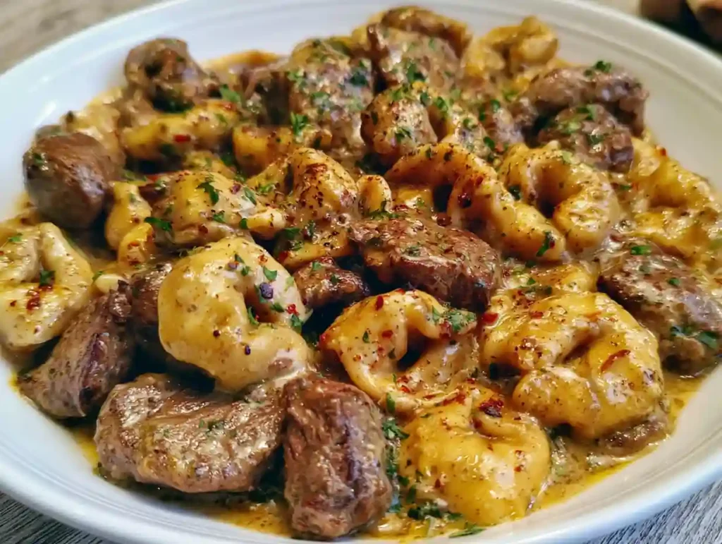 Creamy Cowboy Butter Tortellini Steak Bites