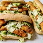 Garlic Bread Chicken Caesar Salad Subs